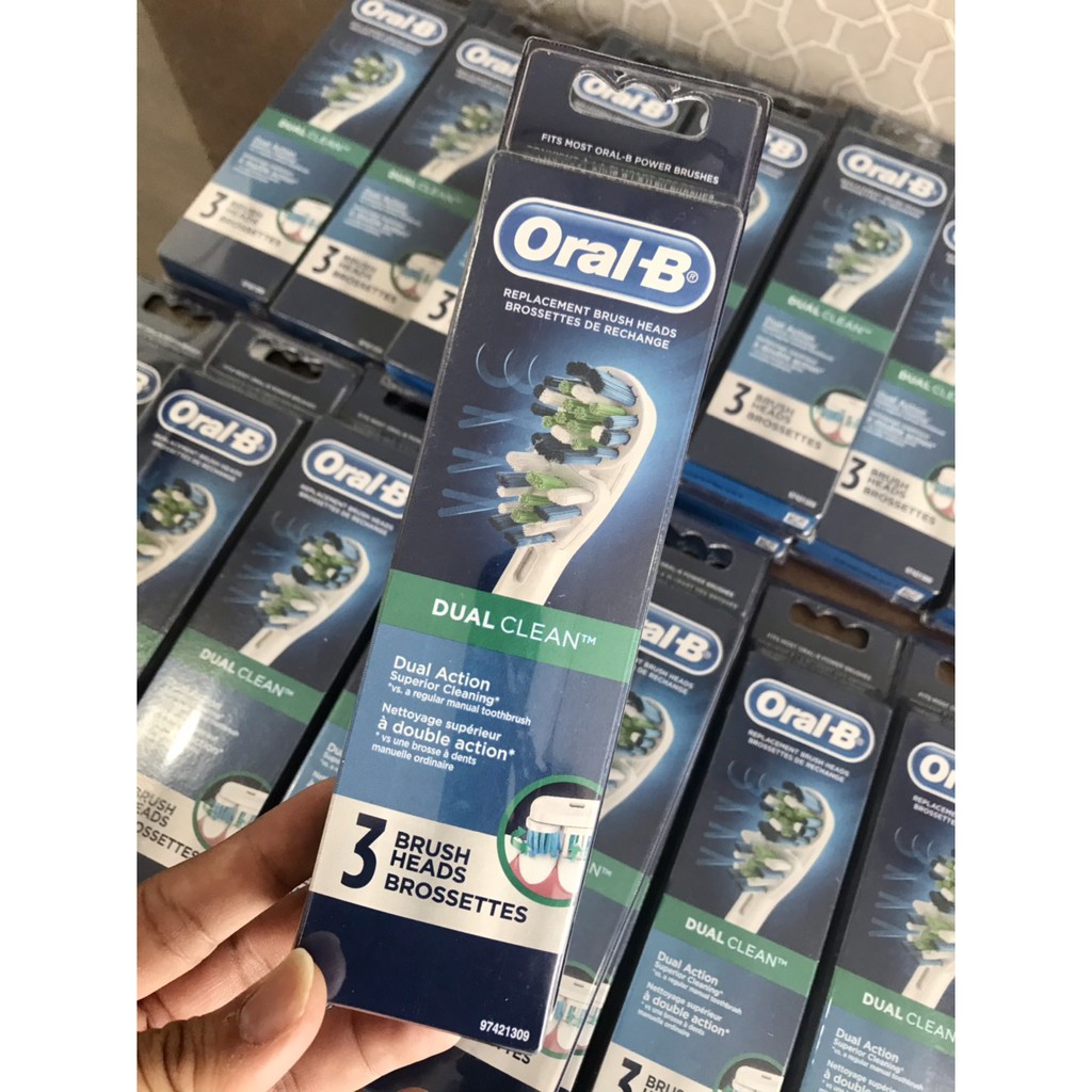 Vỉ 3 Đầu Bàn Chải Điện Oral-B Braun - Đủ Loại Đầu Thay Thế Bàn Chải OralB Cho Người Lớn Và Trẻ Em