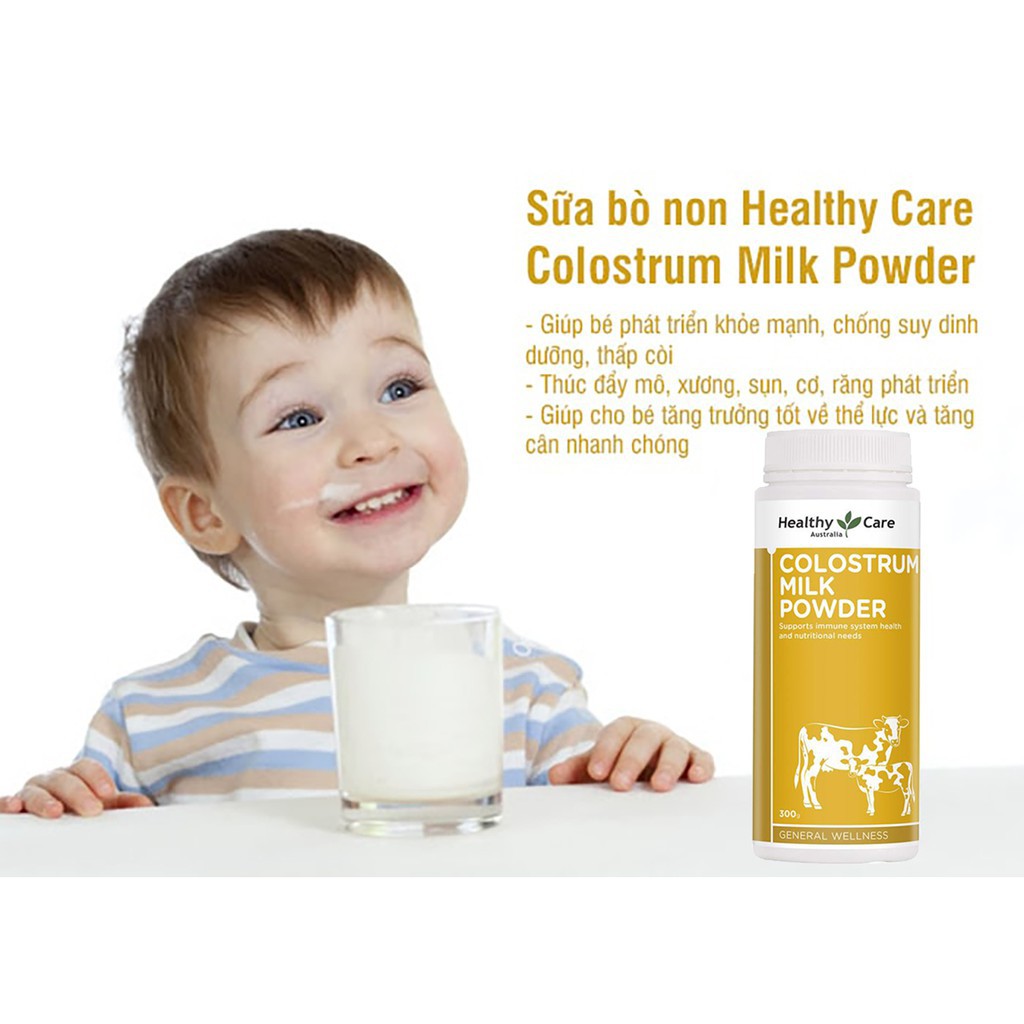 Sữa bò non Healthy Care Colostrum Milk Powder 300g của Úc - Shop Sunflower