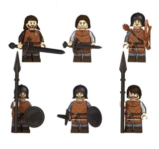 Minifigure lính lego trung cổ nhà Stark Game of Thrones XP042-047