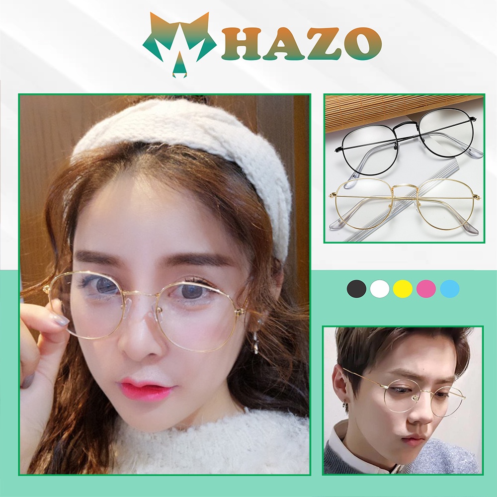 Mắt Kính Gọng Cận Form Tròn Ngố Ngây Ngô Dễ Thương 908 - Hazo
