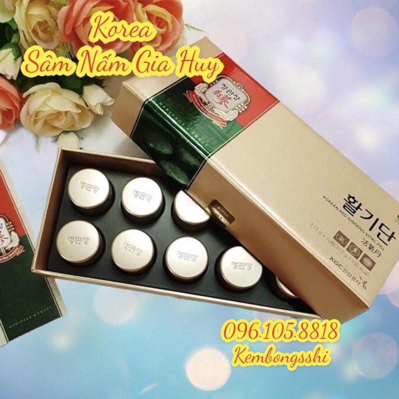 VIÊN HỒNG SÂM Hwal Gi Dan 10 viên KGC Cheong Kwan Chang HÀN QUỐC