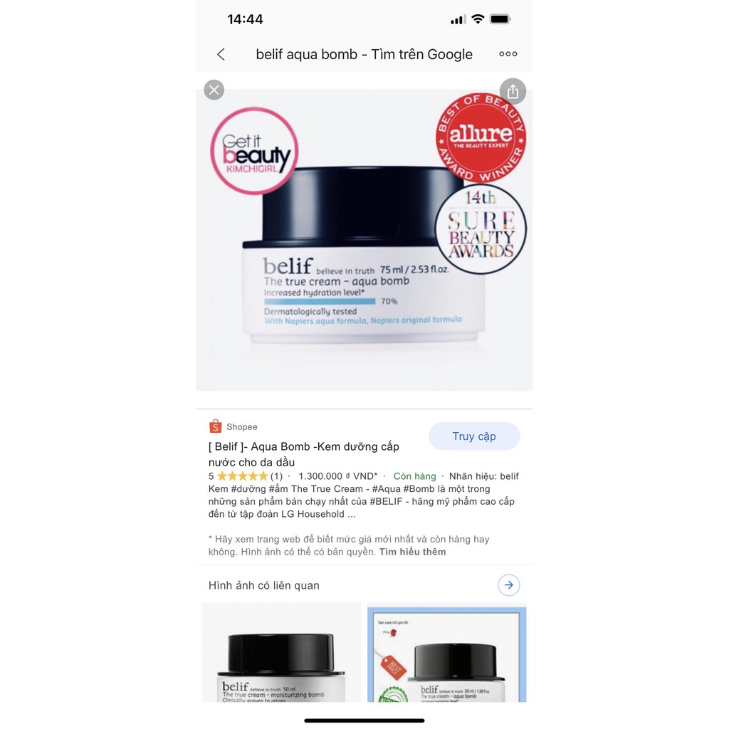 Serum và Gel cấp nước Belif aqua bomb | BigBuy360 - bigbuy360.vn