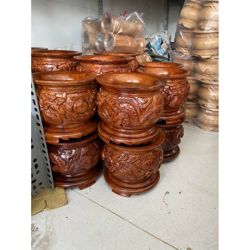 Bát nhang,lư hương gỗ hương chạm nhiều kích thước