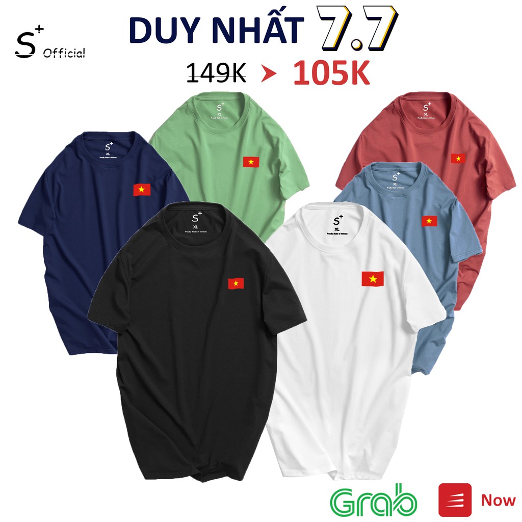 Áo thun nam tay ngắn SPLUS vải Cotton lạnh co giãn,dày dặn, form regular fit ATVN in logo Việt Nam | BigBuy360 - bigbuy360.vn
