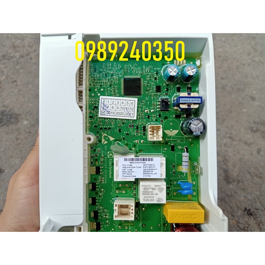 Bo mạch nguồn máy giặt Electrolux EWF 12933 đời đổ keo chính hãng
