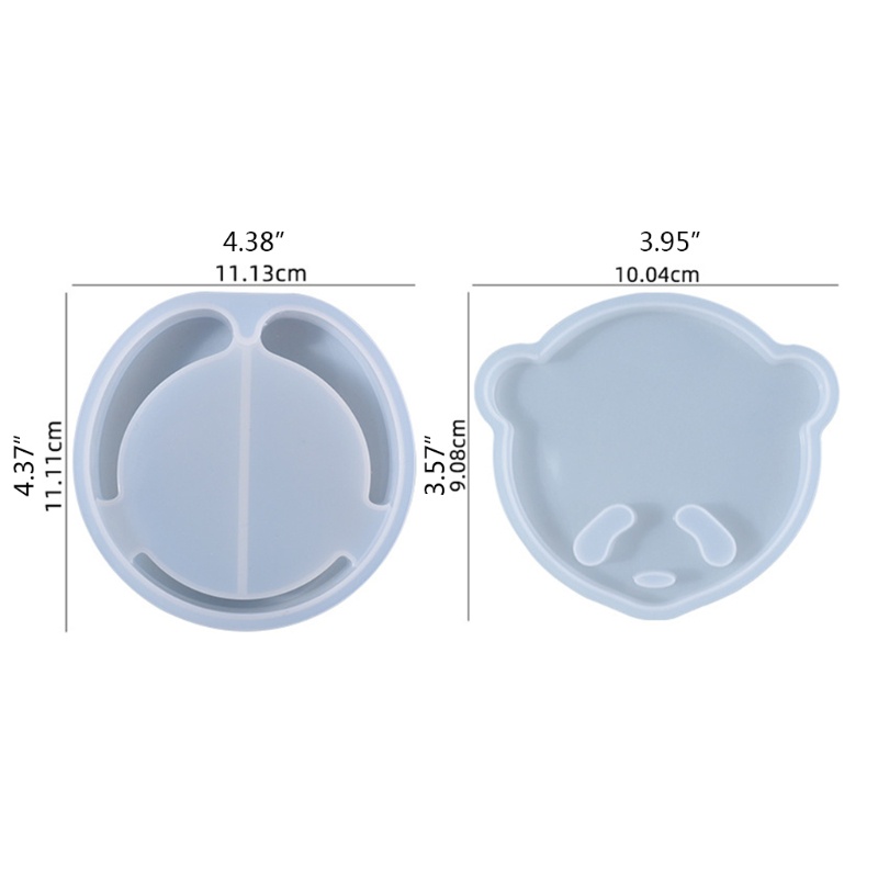 Khuôn Silicone Làm Tấm Lót Cốc Hình Mặt Gấu Trúc Sáng Tạo Diy