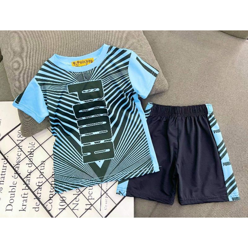 Bộ thể thao thun lạnh in 3D hình siêu đẹp cho bé trai - Đồ bộ trẻ em