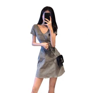 Đầm sọc caro có sẵn