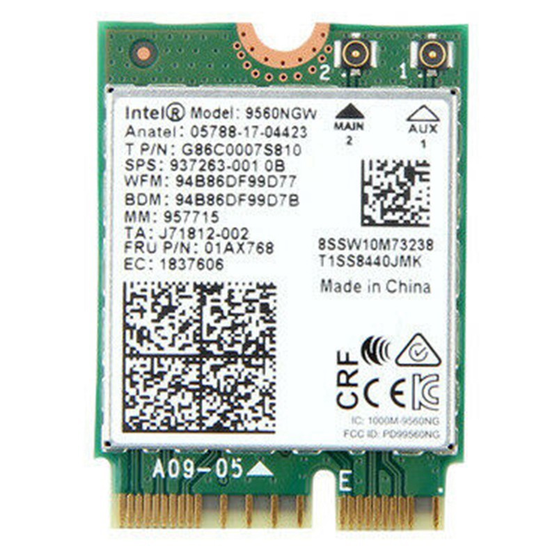BH 12 tháng. Card Intel WiFi Bluetooth AX210 AX200 AX201 AC 9560 9260 8265 8260 7265 7260 NGW Mạng không dây Wireless M2 | BigBuy360 - bigbuy360.vn