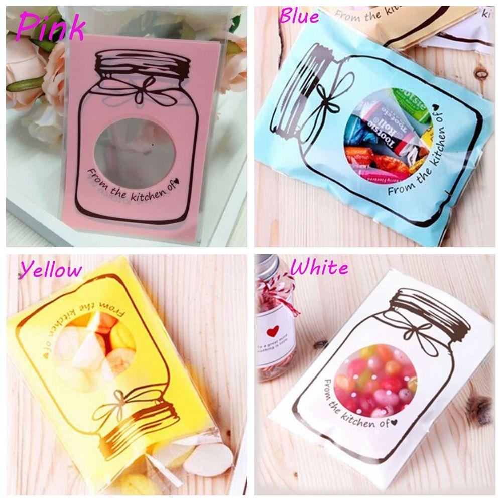 KUNHEV Set 100 Túi Đựng Kẹo Tự Dính Chất Lượng Cao Cho Tiệc Cưới