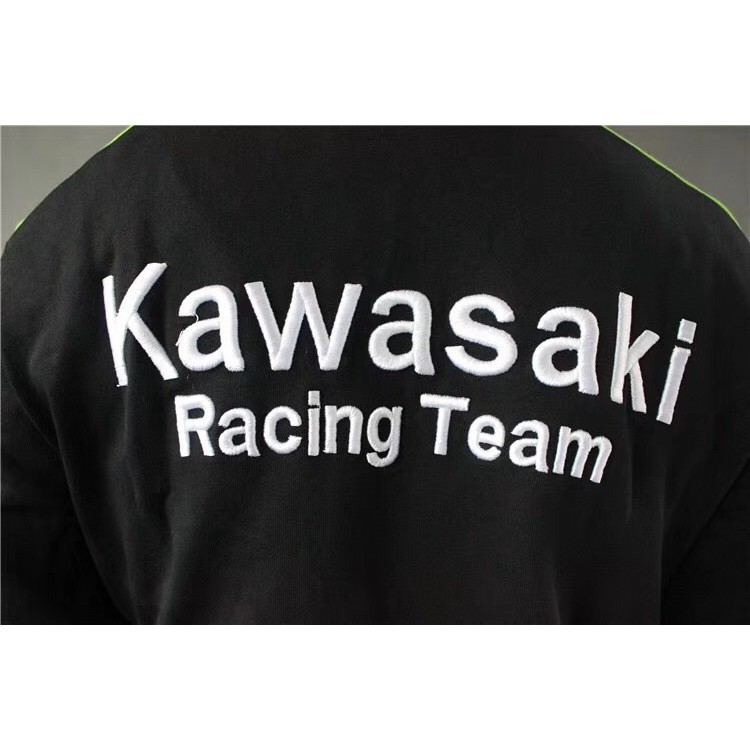 Áo khoác chạy xe máy Kawasaki có khóa kéo thời trang dành cho nam