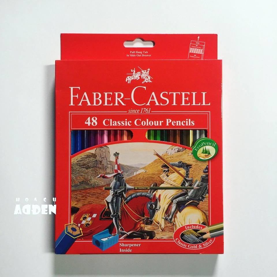 [DA ĐEN] [RẺ NHẤT] Chì Màu Khô Faber Castell 24/36/48 Màu