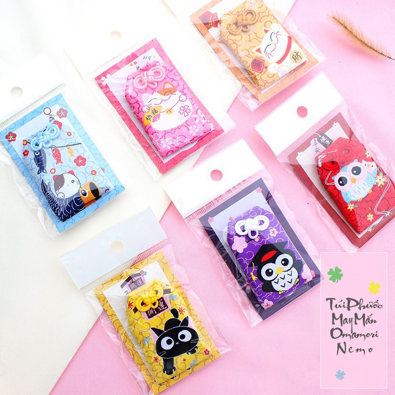 Túi Phước May Mắn Omamori Có 6 Màu Chọn Lựa, Kèm Nhiều Quà Tặng Nemo Handmade - OMG6M