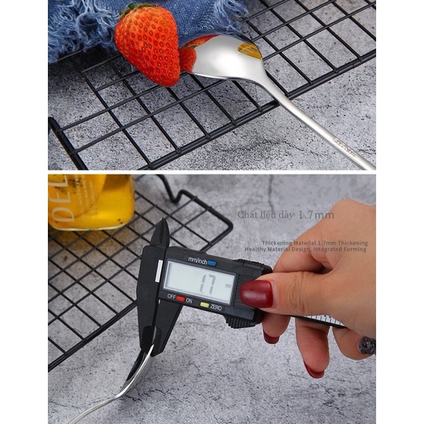 Thìa, Muỗng 304 cán logo hình con hạt dễ thương