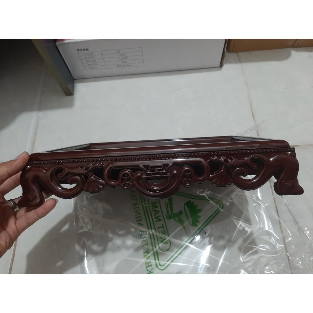 Khay trà giả gỗ 35 x 23cm chữ nhật sang trọng kiểu dáng mới cho mọi nhà