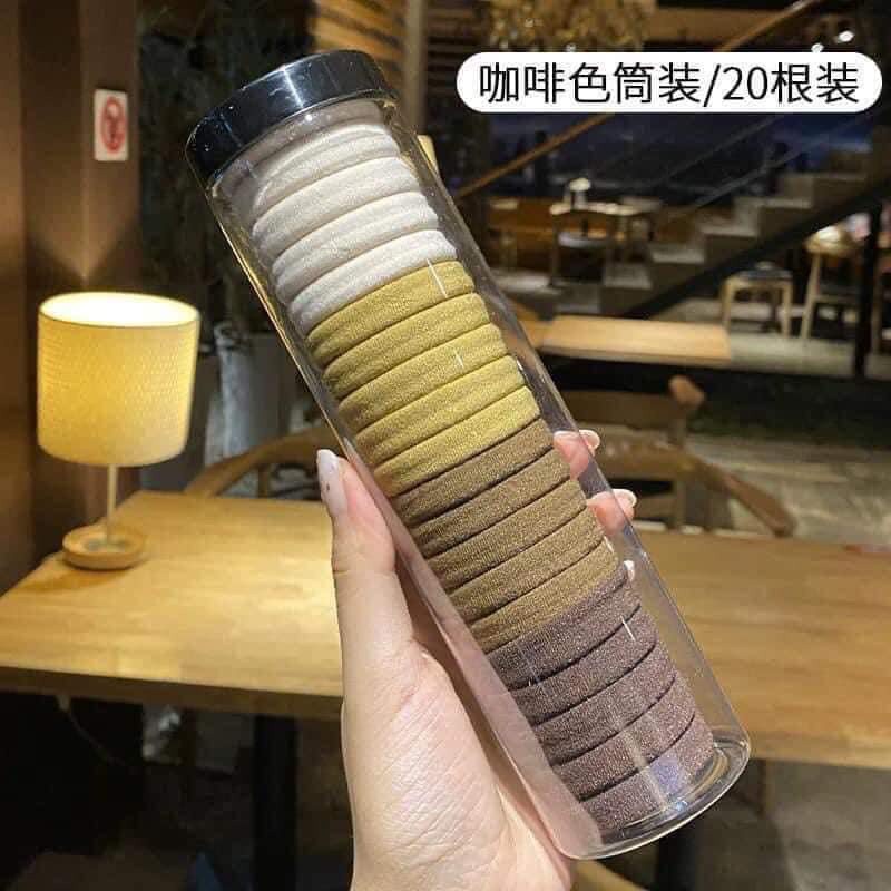 [Ống 20 Chun] Ống chun buộc tóc trơn nhiều màu sắc cho nữ