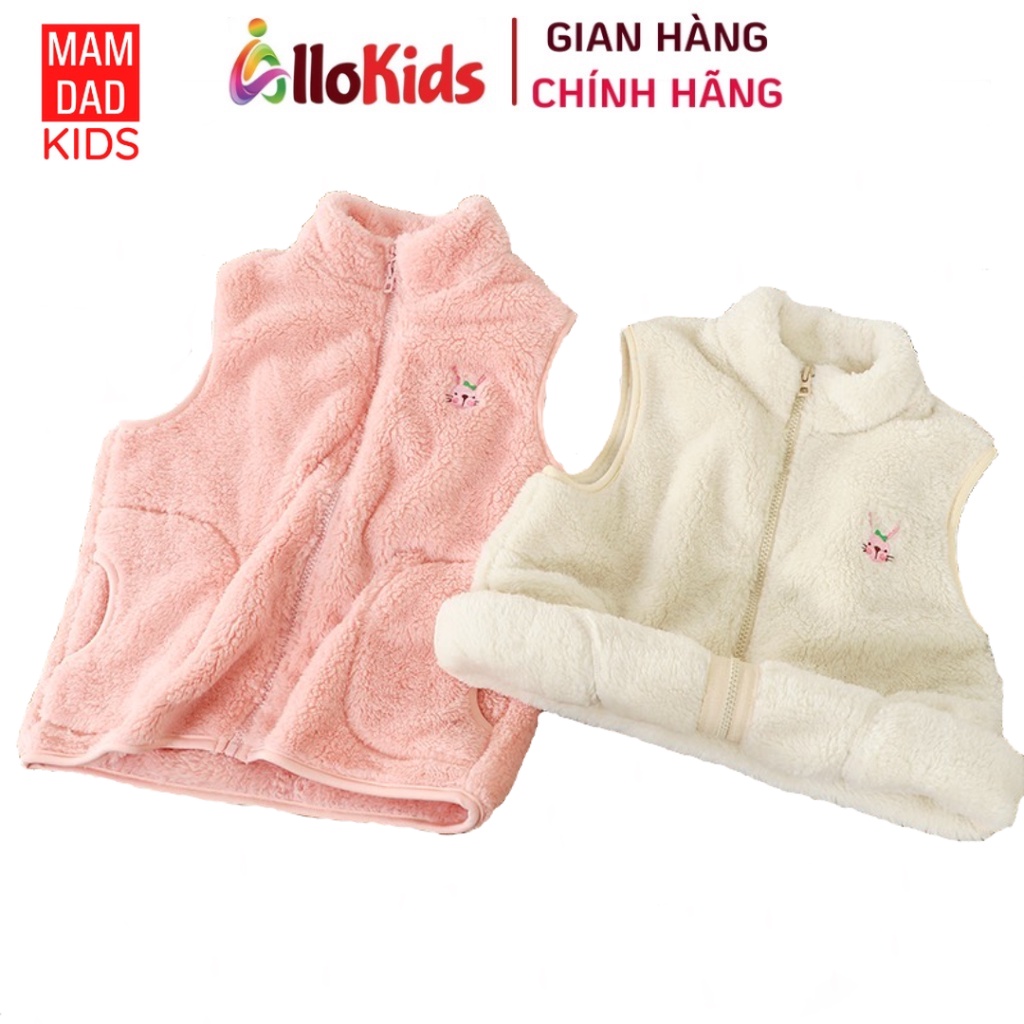 14-45kg Áo Gile Lông hãng Mamdadkids mới 2022 cho Bé Gái