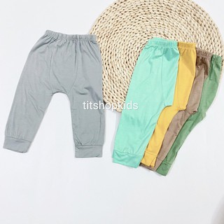 Sét  5 Quần Dài  Sơ Sinh Đáp Đũng Minky Mom Chất Thun Lạnh Cho Bé ( Size từ Sơ Sinh - 14kg )_titshopkids