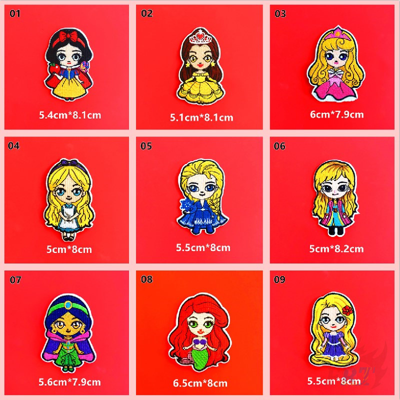 Miếng sticker thêu trang trí quần áo họa tiết công chúa Disney đáng yêu