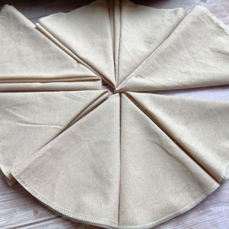 Khăn vải 💯 % cotton đồ xôi, hấp bánh bao đường kính