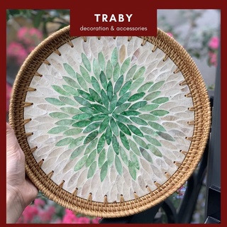 Khay Mây Khảm Trai Đồ Thủ Công Việt Nam