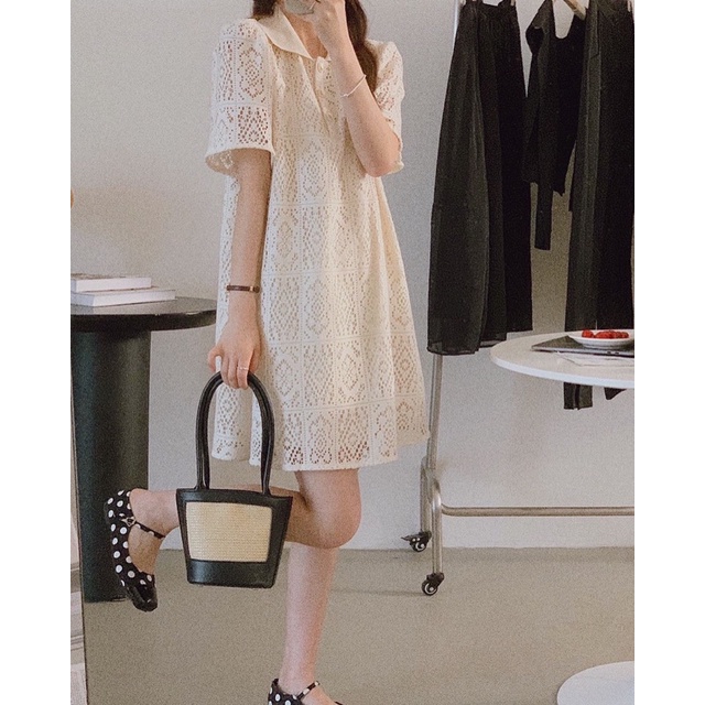 Rustic Polo Dress - Đầm ren 2 lớp -Dreamynt