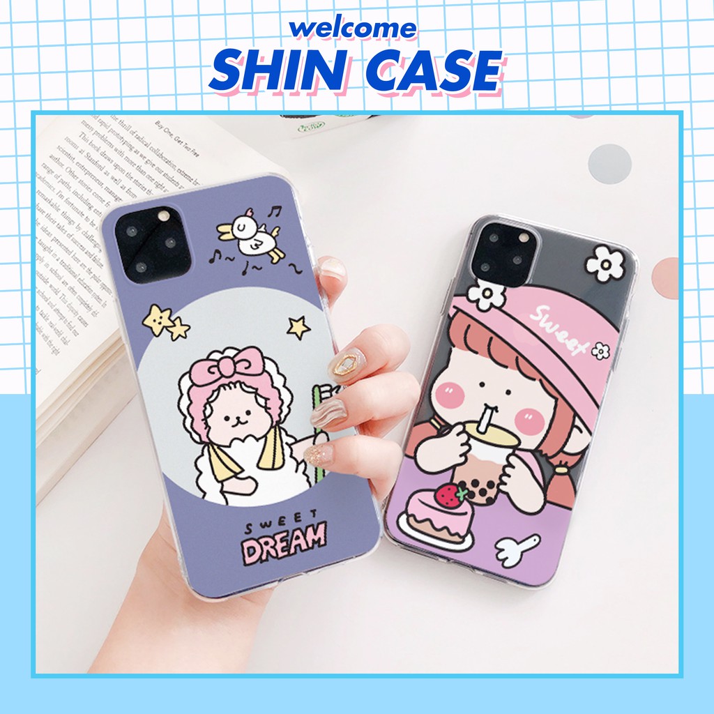 Ốp lưng iphone Sweet Dream viền trong chống ố 5/5s/6/6plus/6s/6splus/7/7plus/8/8plus/x/xr/xs/11/12/pro/max/plus/promax | BigBuy360 - bigbuy360.vn