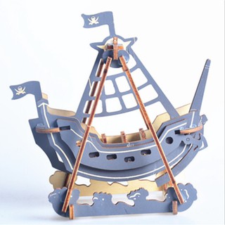 Mô hình lắp ráp gỗ 3D Thuyền Cướp Biển Mini