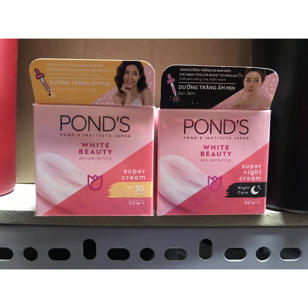 50g (Mẫu Mới 2020) Kem Dưỡng Trắng Da Ban Ngày Ban Đêm Pond's White Beauty