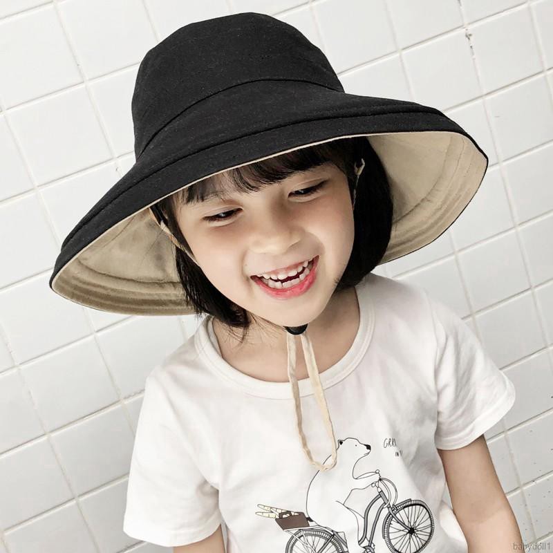Mũ Vành Tròn Màu Trơn Cho Bé
