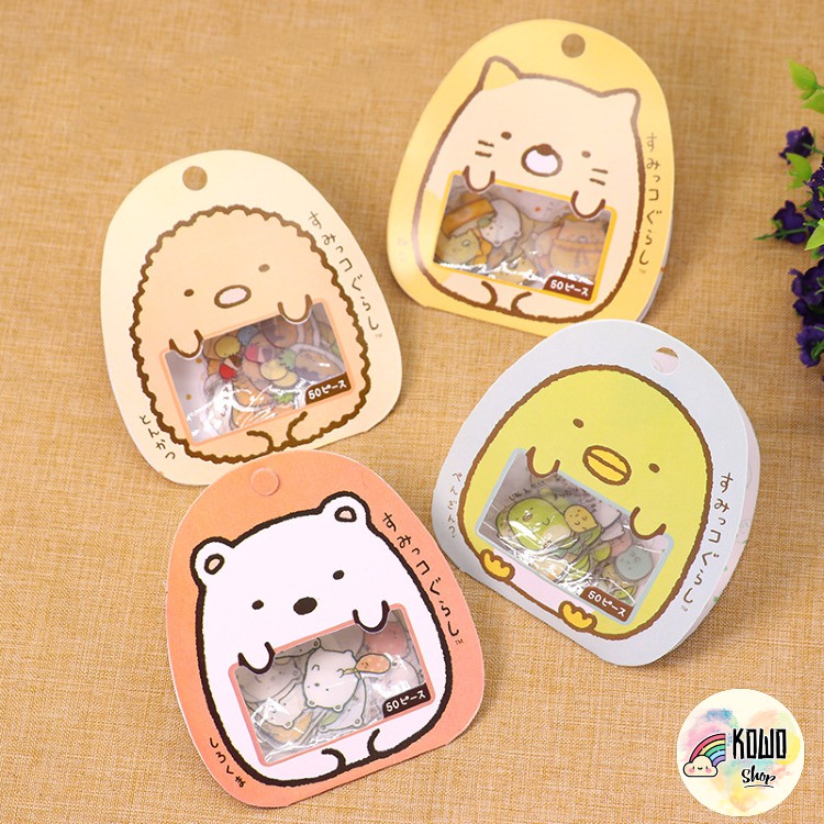 Sticker Cute Trang Trí Sổ Tay Anime Dễ Thương Trong Suốt, Hình Dán Sổ Cute SAN-X HD5