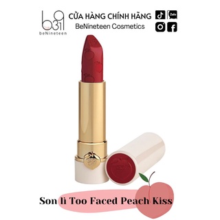 [SALE OFF 50%] Son Môi Too Faced Peach Kiss Moisture Matte Long Wear Lipstick [BeNineteen]