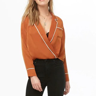Áo sơ mi F21 cổ viền chất liệu suôn mềm