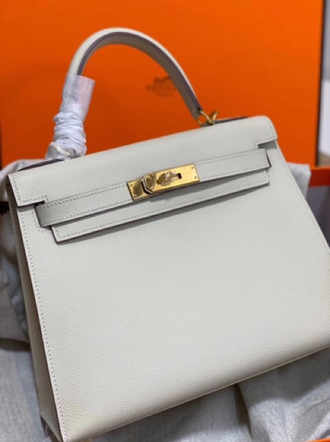 Túi Hm kelly siêu cấp màu trắng