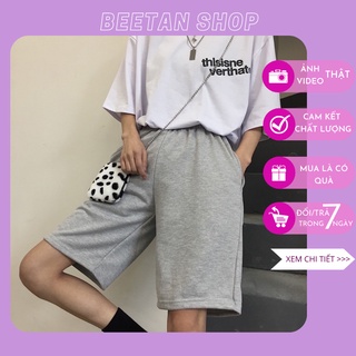 Quần đùi trơn form rộng - Quần short nam nữ unisex