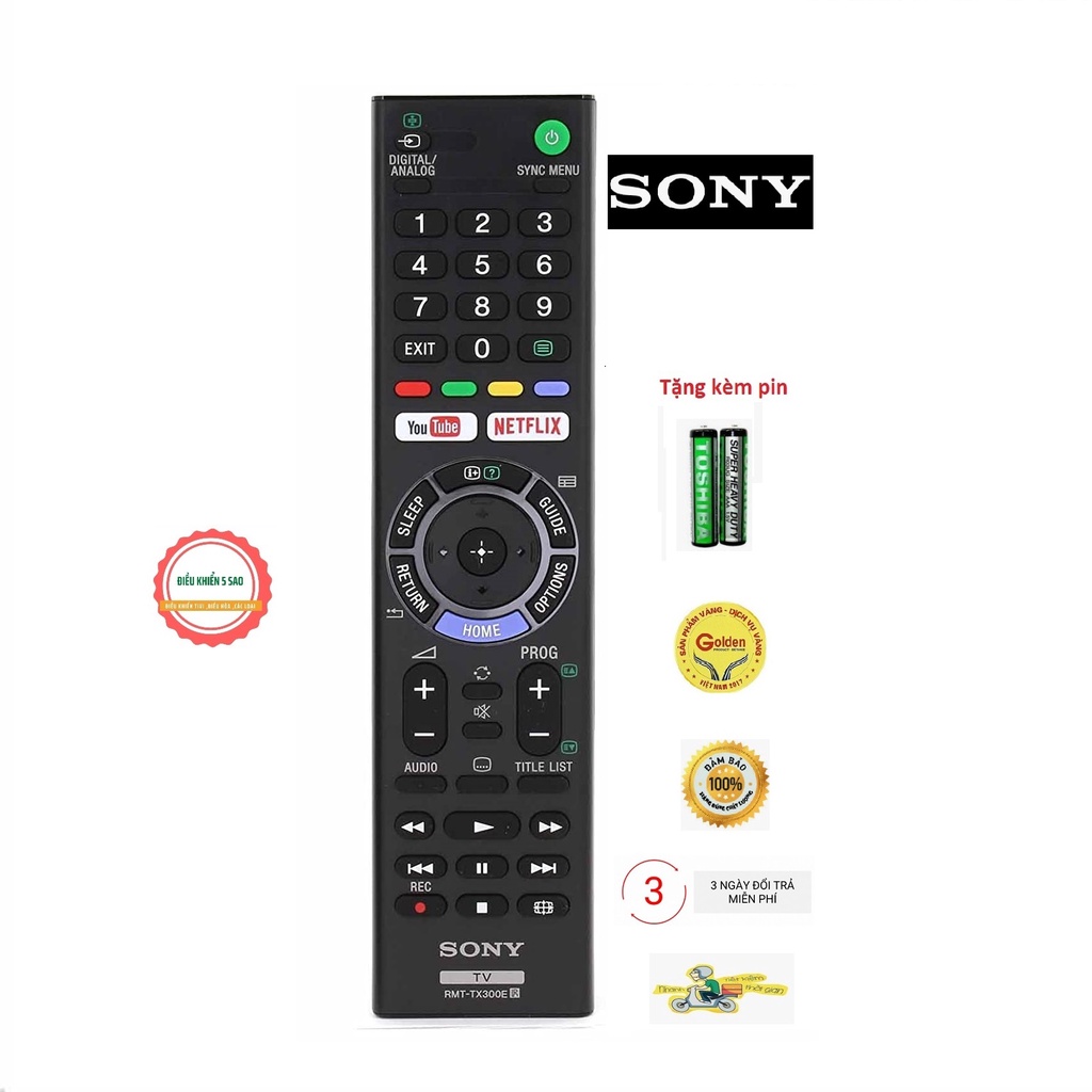 REMOTE ĐIỀU KHIỂN TIVI SONY RMF-TX300E-TẶNG KÈM PIN -ĐIỀU KHIỂN TIVI SONY RMF TX300E