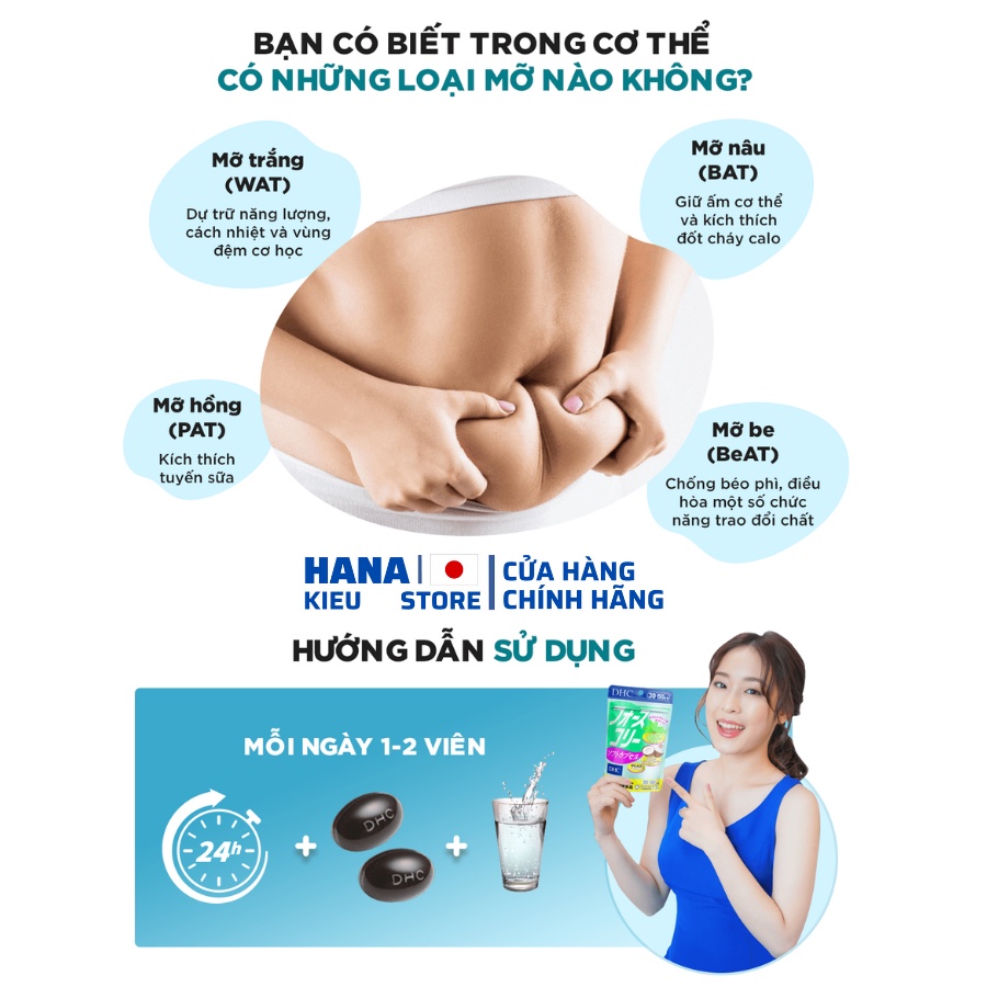 Viên Uống hỗ trợ Giảm Cân DHC Bổ Sung Dầu Dừa Nhật Bản