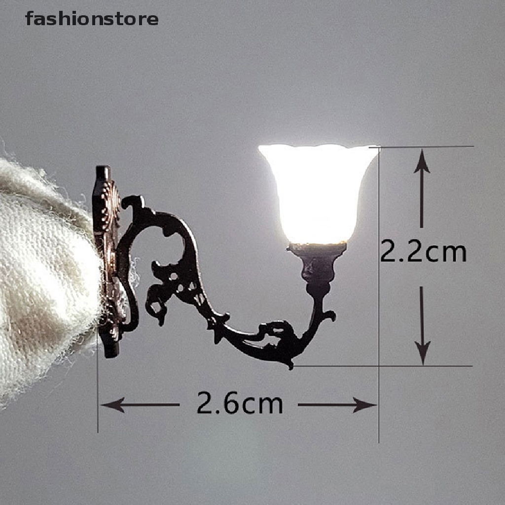 Set 2 Đèn Led Treo Tường Tỉ Lệ 1 / 12 Trang Trí Nhà Búp Bê / Sân Vườn