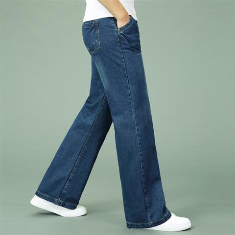 Quần jeans Dài Ống Loe Dáng Rộng Dày Dặn Thời Trang Mùa Thu Mới Cho Nam