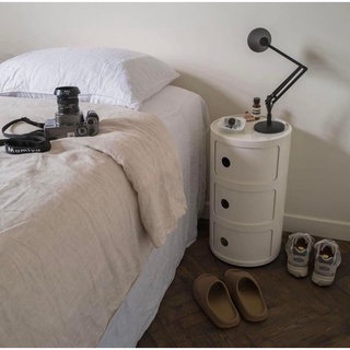 Tủ nhựa tròn để đồ để quần áo tủ đầu giường phong cách tối giản hiện đại