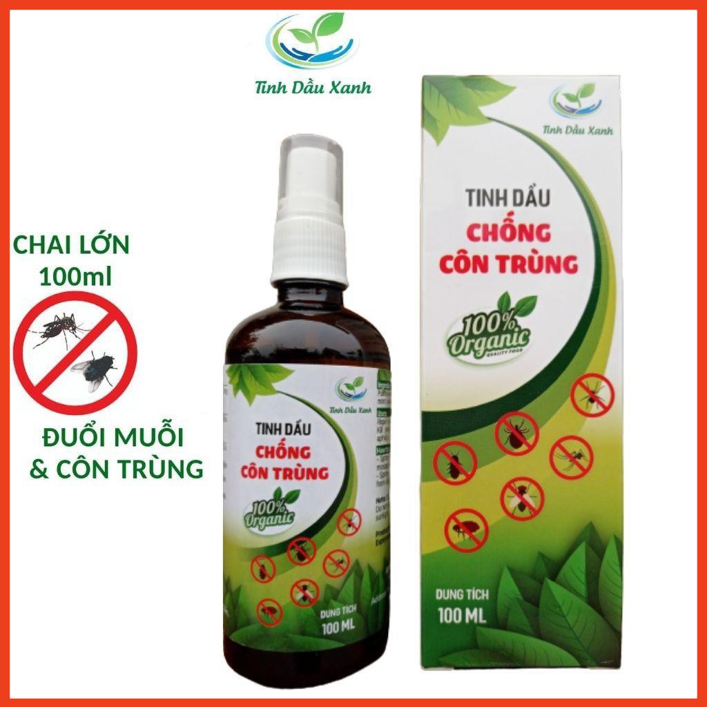 Tinh dầu đuổi muỗi, kiến, gián, tinh dầu chống côn trùng loại 100ml, tinh dầu hỗn hợp nhiều mùi sả, bạc hà, tràm an toàn