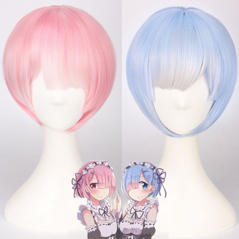 Bộ Tóc Giả Ngắn Cosplay Nhân Vật Anime Re:Zero kara Hajimeru Isekai Seikatsu Xinh Xắn