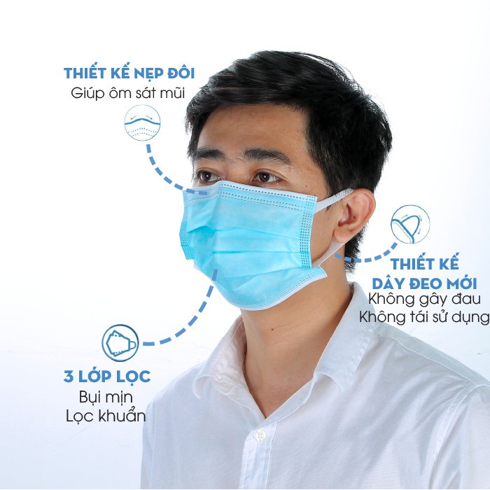 Khẩu trang y tế Exper 4 lớp hộp 50 cái. Mua combo 3 hộp khẩu trang tặng 1 hộp | BigBuy360 - bigbuy360.vn