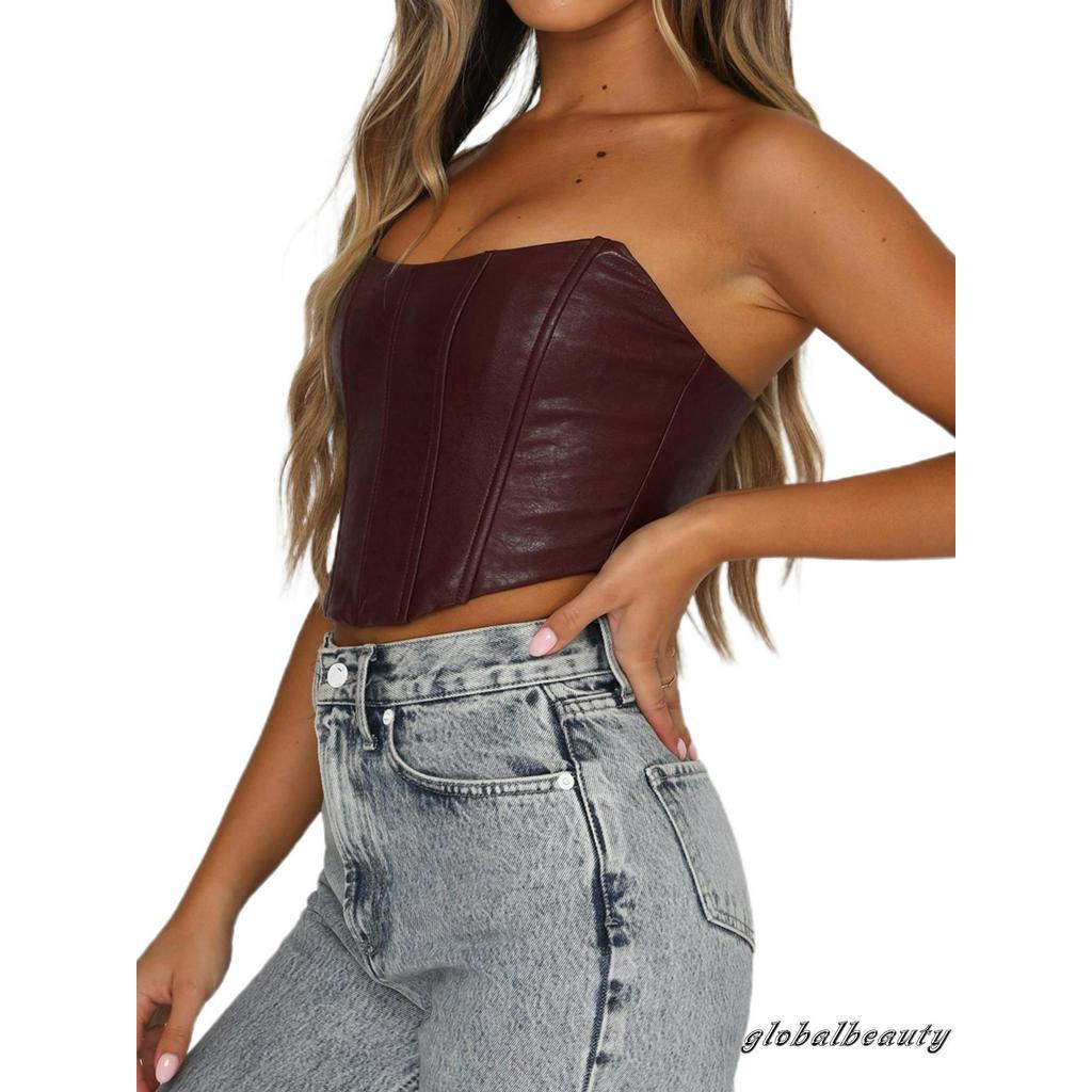 Áo Ống Bằng Da Pu Phong Cách Quyến Rũ Dành Cho Nữ | BigBuy360 - bigbuy360.vn