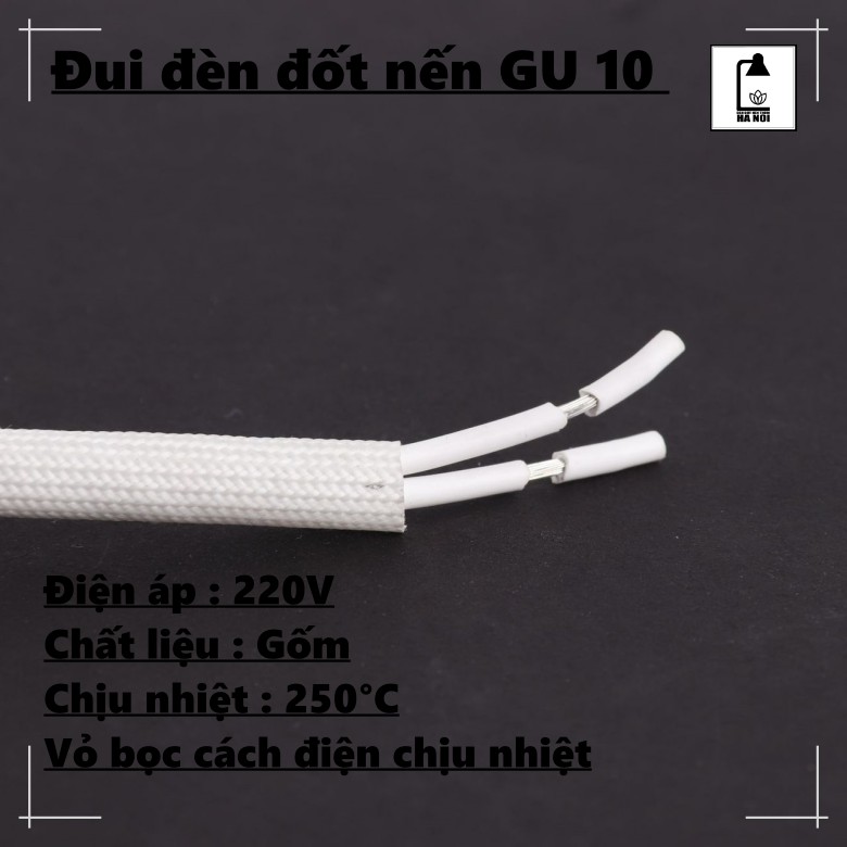 Đui bóng đèn halogen GU10 - Sử dụng cho đèn đốt nến thơm - Cao cấp có vỏ bọc cách nhiệt