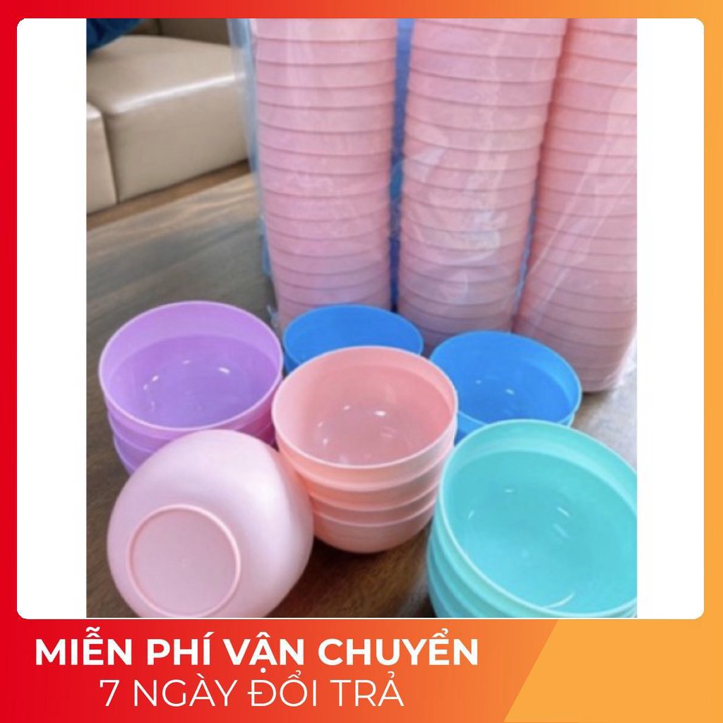 Combo bát+ thìa nhựa đựng mặt nạ dùng trong spa thẫm mỹ viện y tế
