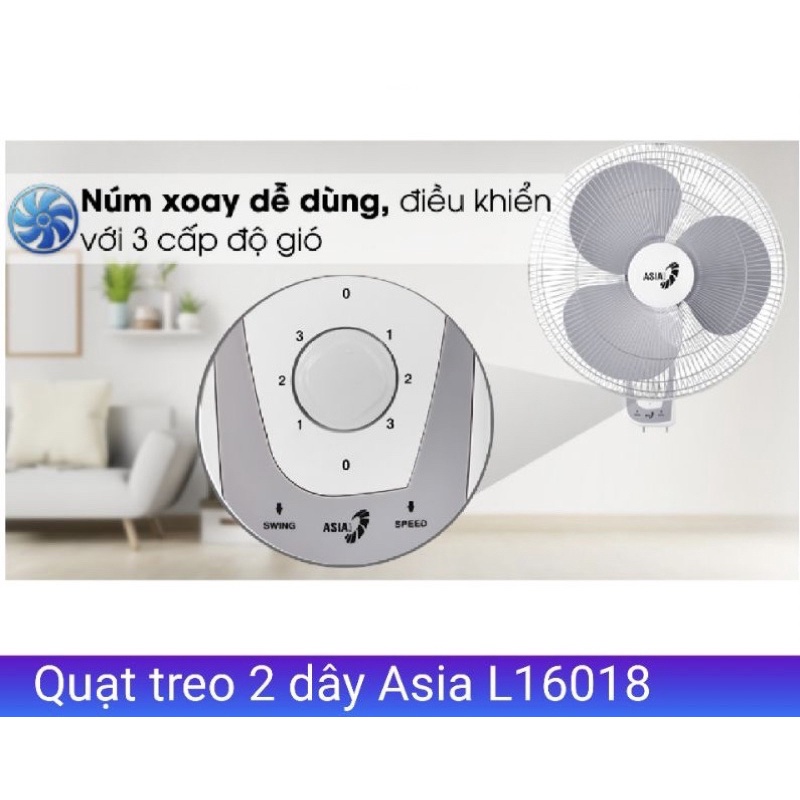 Quạt treo remote Asia 55w mẫu mới 2022,Bảo hành chính hãng 3 năm