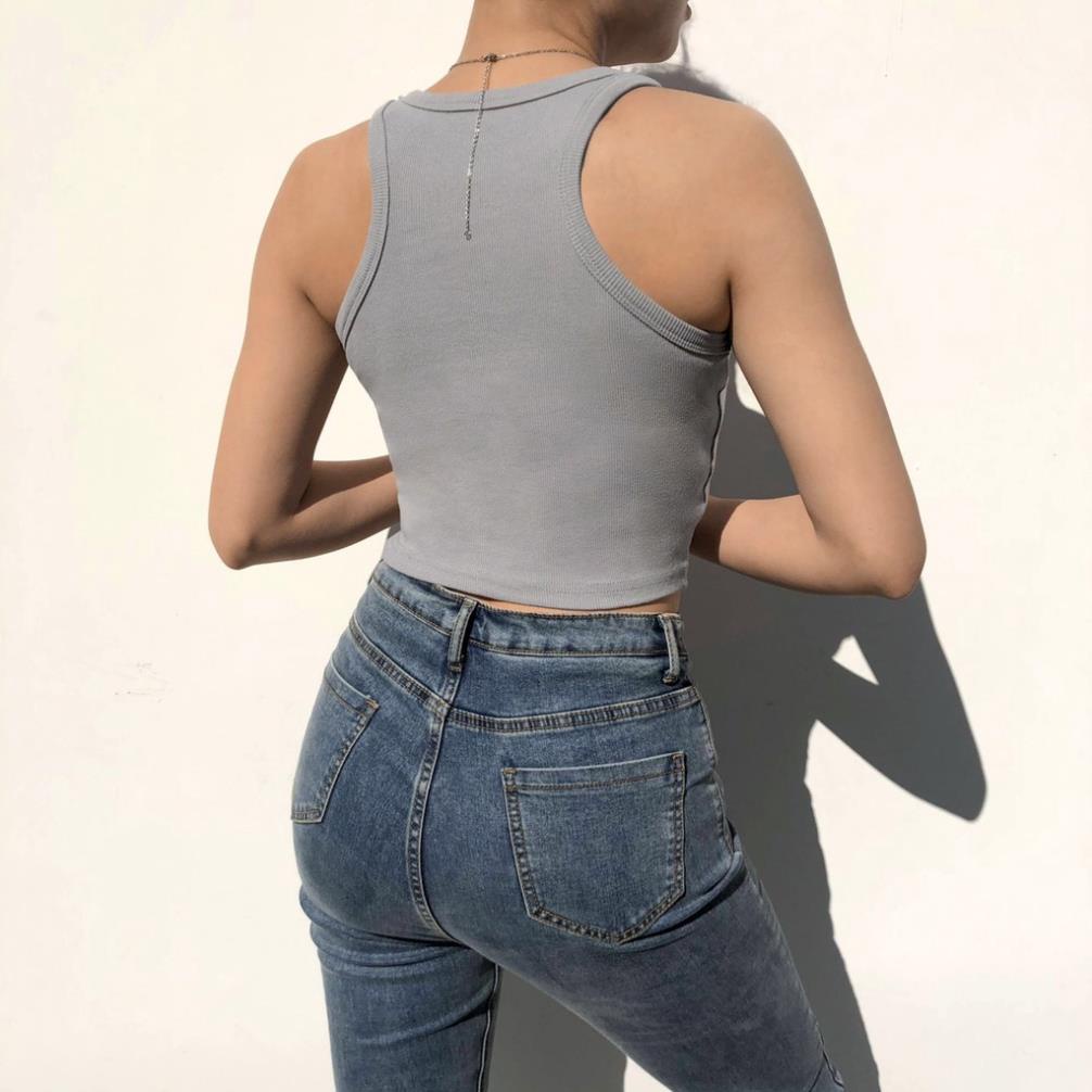 [Giá sỉ] Áo Bra Nữ Croptop Thun Gân Tăm Năng Động Trẻ Trung