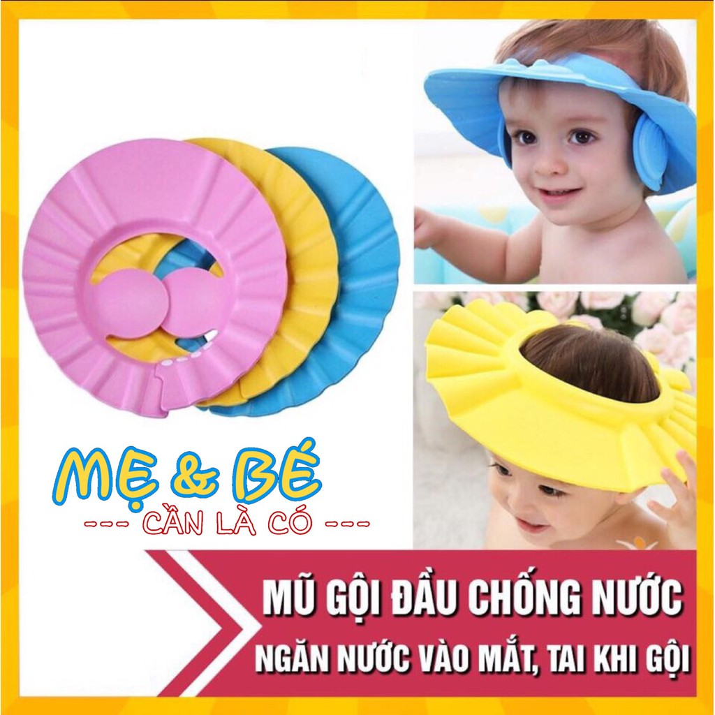 NÓN TẮM/NÓN GỘI ĐẦU CHẮN NƯỚC CÓ BỊT TAI CHO BÉ