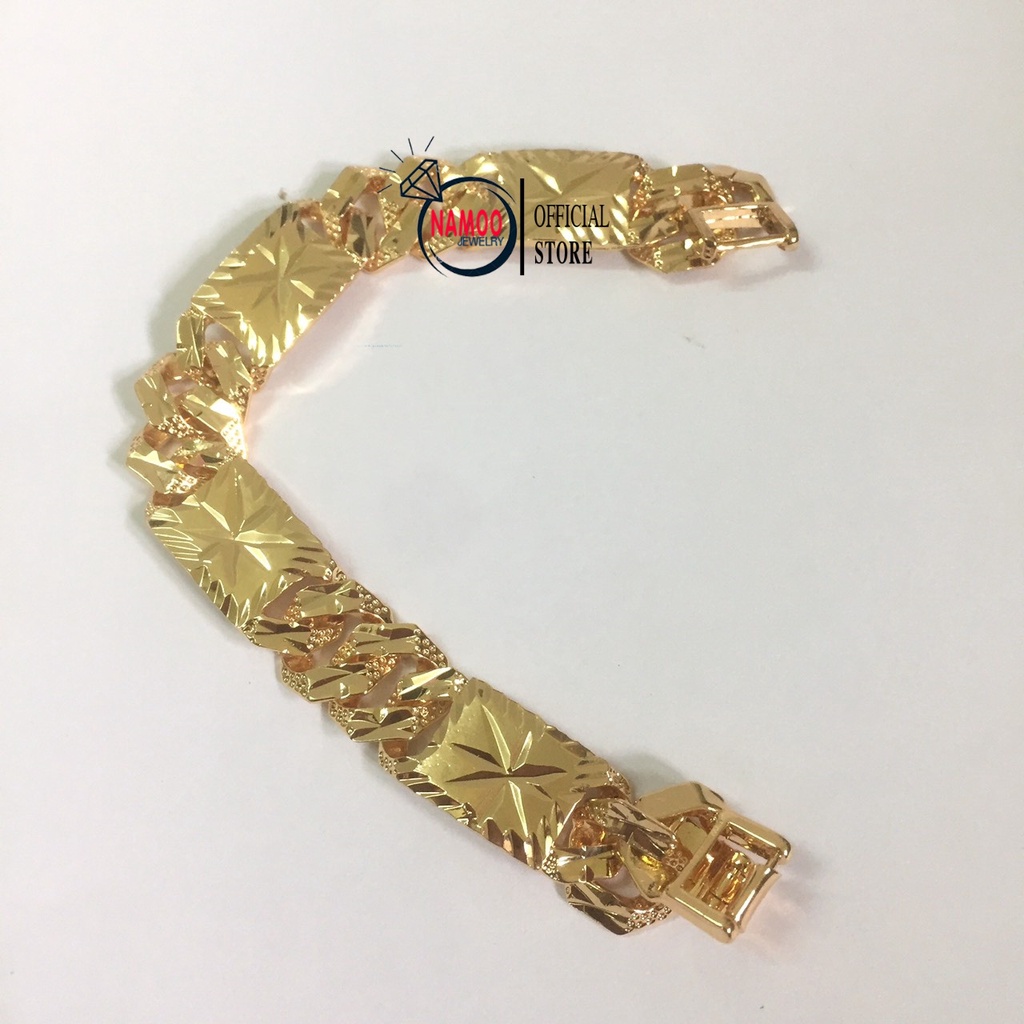 Lắc Tay Mạ Vàng L654, Lắc Xích khóa Đồng Hồ Thích hợp 40-58kg Namoo Jewelry